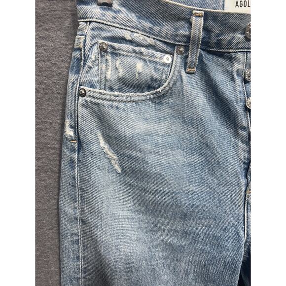 Agolde 90s Y2K Mid Rise Loose Fit Jeans Button Fly Denim Womens Size 25 - Picture 10 of 16